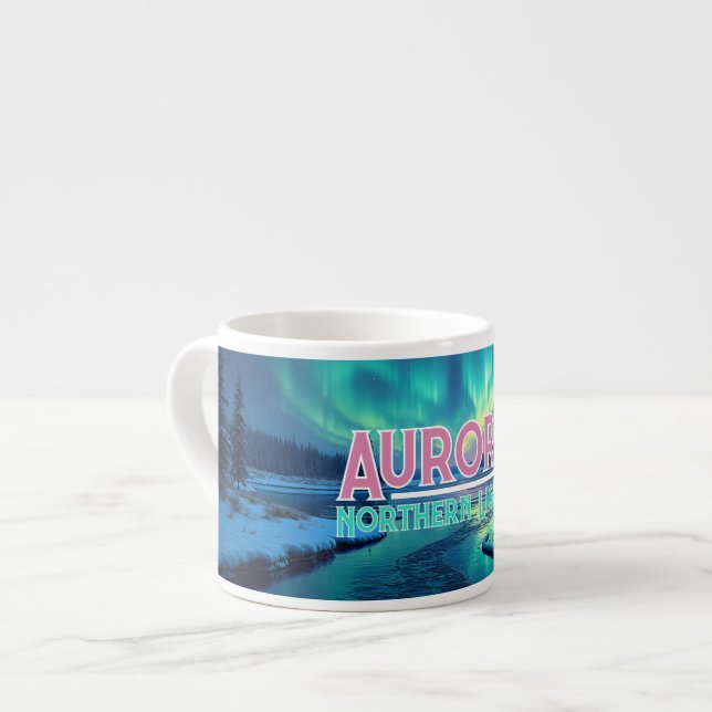 Tasse Expresso Aurore boréale Aurora Borealis (Devant gauche)