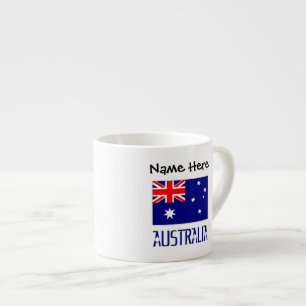 Tasse Expresso Australie et Drapeau Australien Personnalisés