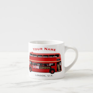 Tasse Expresso Autobus rouge de Londres orienté