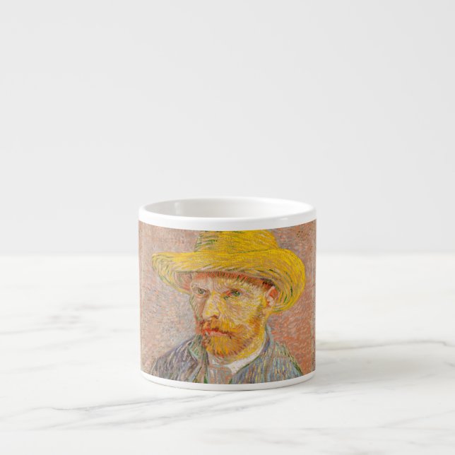 Tasse Expresso Autoportrait impressionniste de Vincent Van Gogh (Devant)