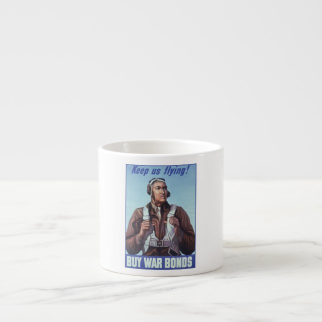 Tasse Expresso Aviateurs noirs : Service militaire de combat de 2 (Devant)