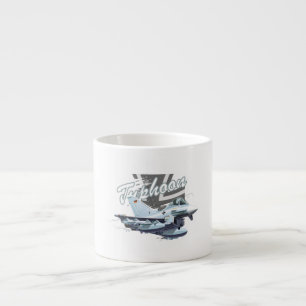 Tasse Expresso Avion de chasse caricaturale