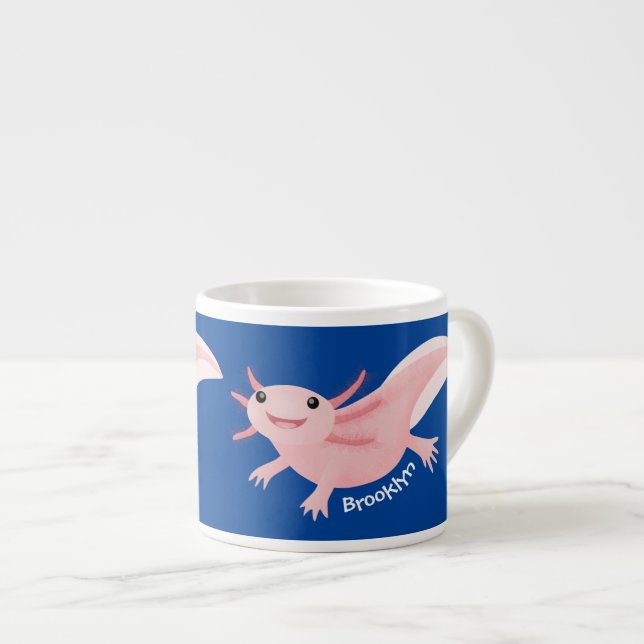 Tasse Expresso axolotl rose pâle (Devant droit)