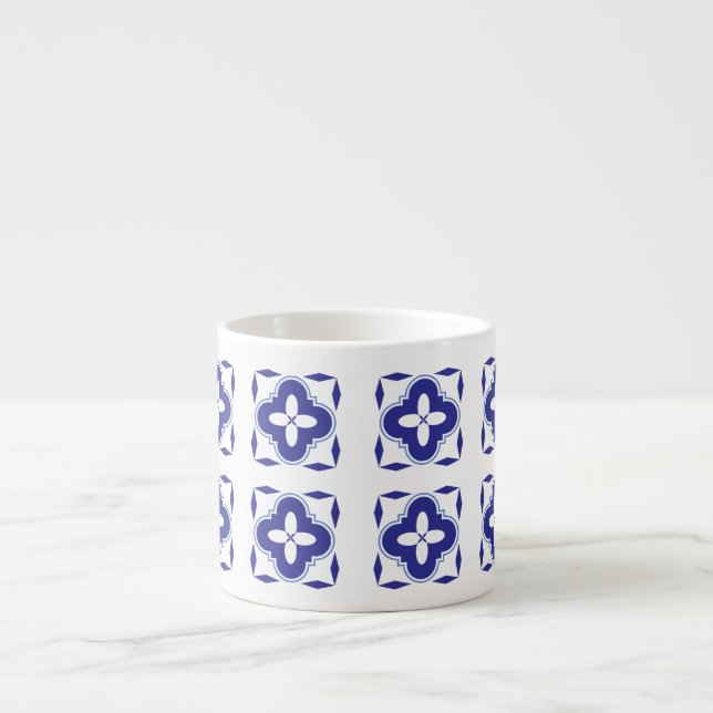 Tasse Expresso Azulejo Bleu Gras (Devant)
