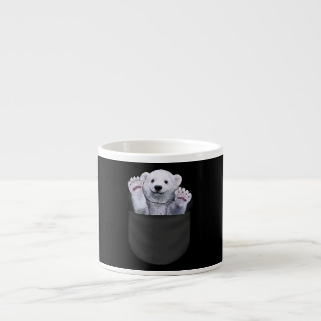 Tasse Expresso Bague D'Ours Polaire De L'Ours De Poche Lover (Devant)