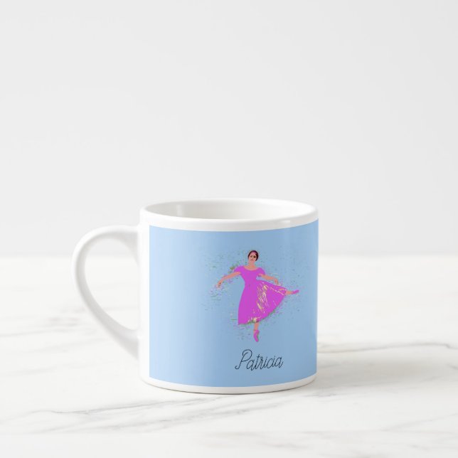 Tasse Expresso Ballerina Danseuse Magenta Rosée Rosée Rosée Rosée (Gauche)