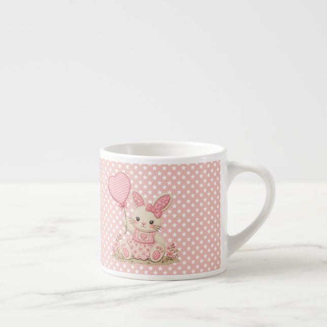 Tasse Expresso Ballon de lapin rose (Droite)