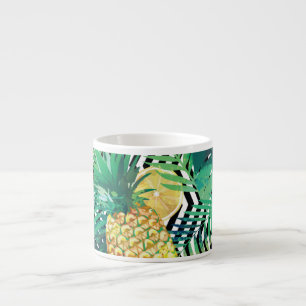 Tasse Expresso Bananes exotiques citrons Tropical sans joint