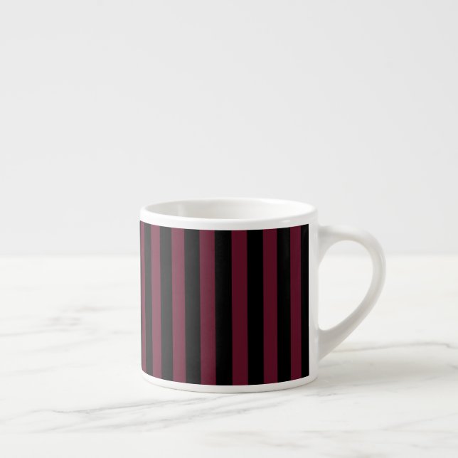 Tasse Expresso Bande bordeaux et noire (Droite)