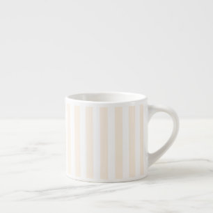 Tasse Expresso Bande de bonbons beige et blanche