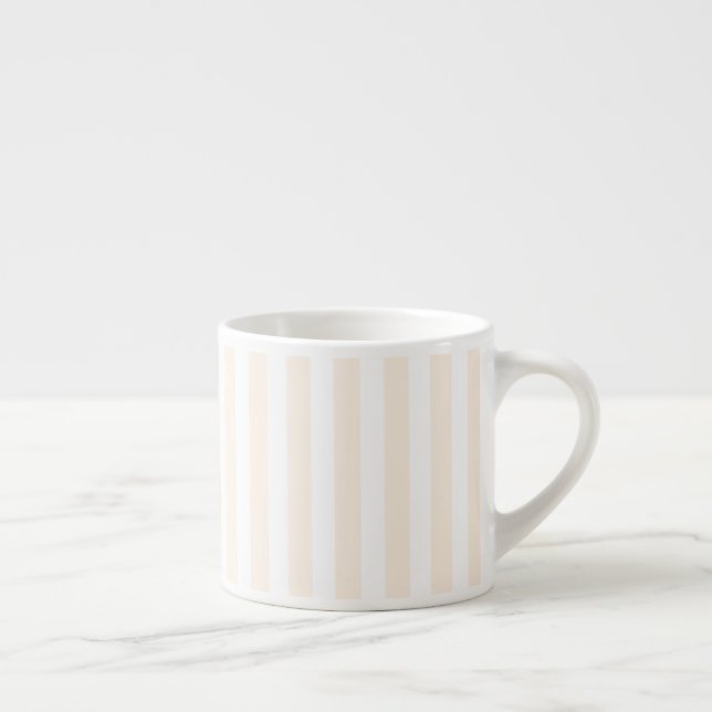Tasse Expresso Bande de bonbons beige et blanche (Droite)
