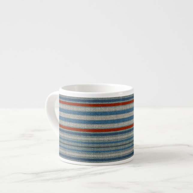 Tasse Expresso Bande de lin nautique (Devant gauche)