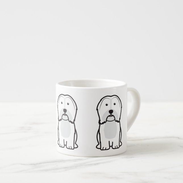 Tasse Expresso Bande dessinée de chien de Havanese (Devant droit)