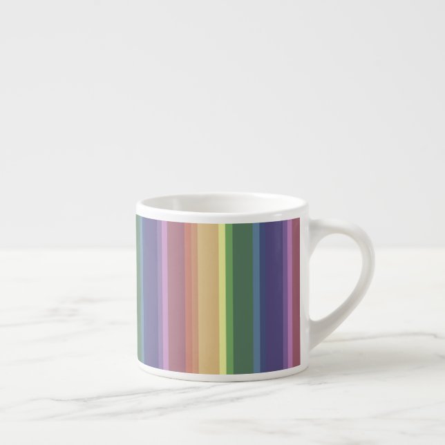 Tasse Expresso Bandes arc-en-ciel coupées (Droite)
