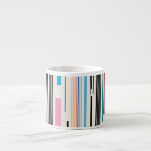 Tasse Expresso Bandes colorées : Mélange Motif graphique
