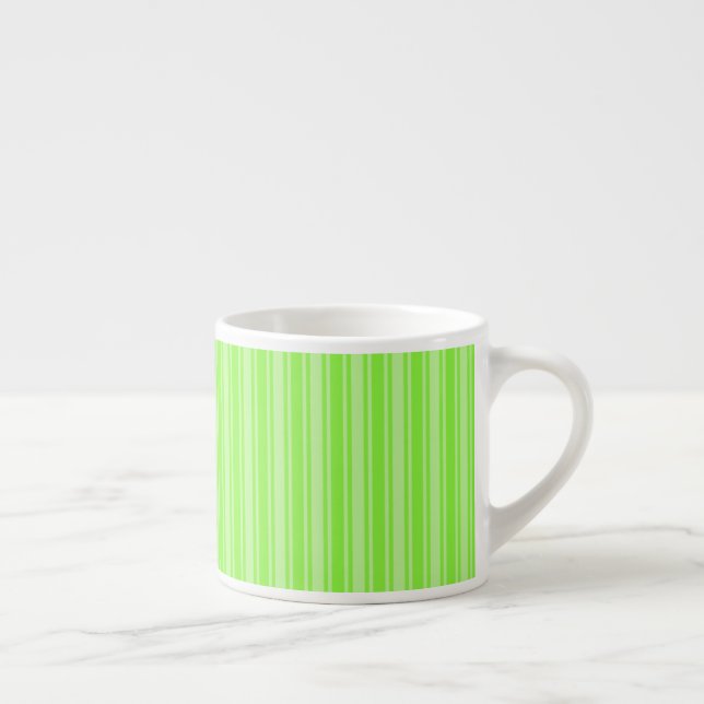 Tasse Expresso Bandes de bonbons vert citron (Droite)