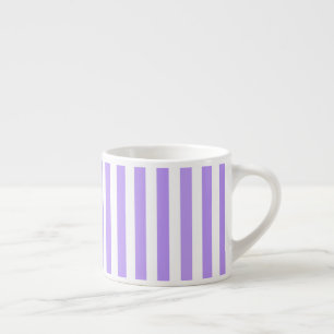Tasse Expresso Bandes de bonbons violettes et blanches