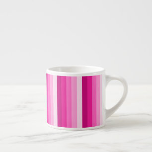 Tasse Expresso Bandes d'ombre rose chaud
