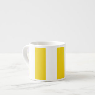 Tasse Expresso Bandes Jaunes, Blancs, Motif rayé