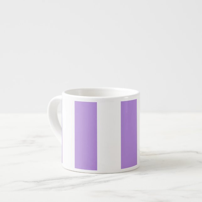 Tasse Expresso Bandes pourpres, Blancs, Motif rayé (Devant gauche)