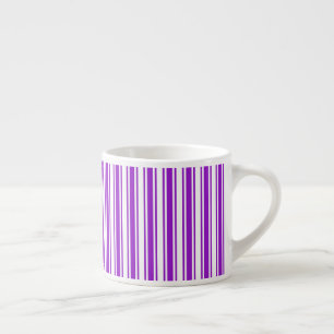 Tasse Expresso Bandes royales de bonbons violets et blancs