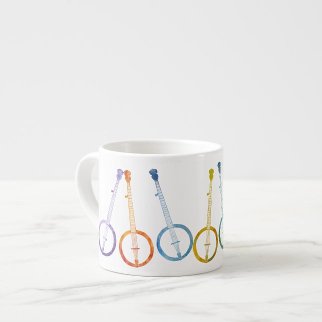 Tasse Expresso Banjos d'arc-en-ciel (Devant gauche)