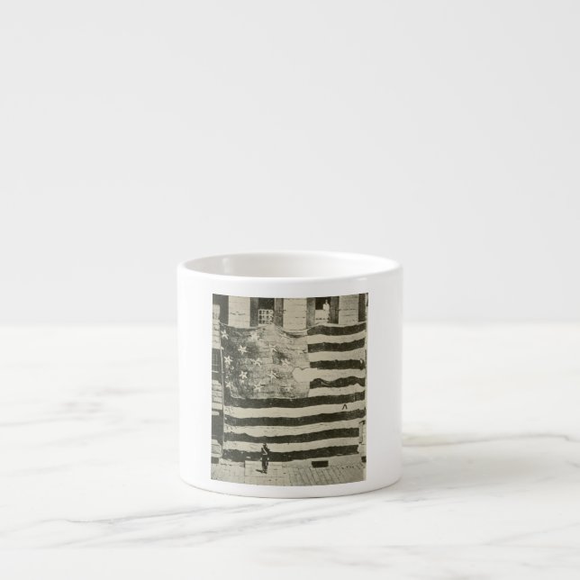 Tasse Expresso Bannière étoilée : drapeau américain à l'écran (Devant)