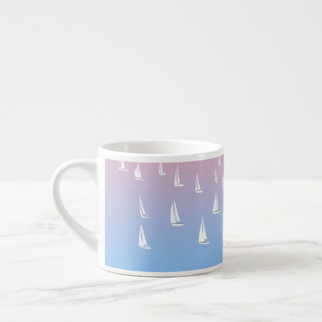 Tasse Expresso Bateaux Regatta sur l'océan (Gauche)