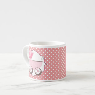 Tasse Expresso Beau baby shower rose de voiture d'enfant