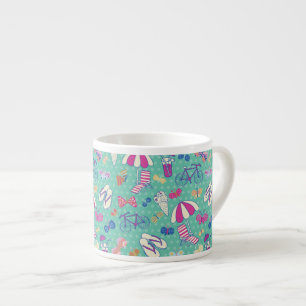 Tasse Expresso Beau Motif aux éléments d'été