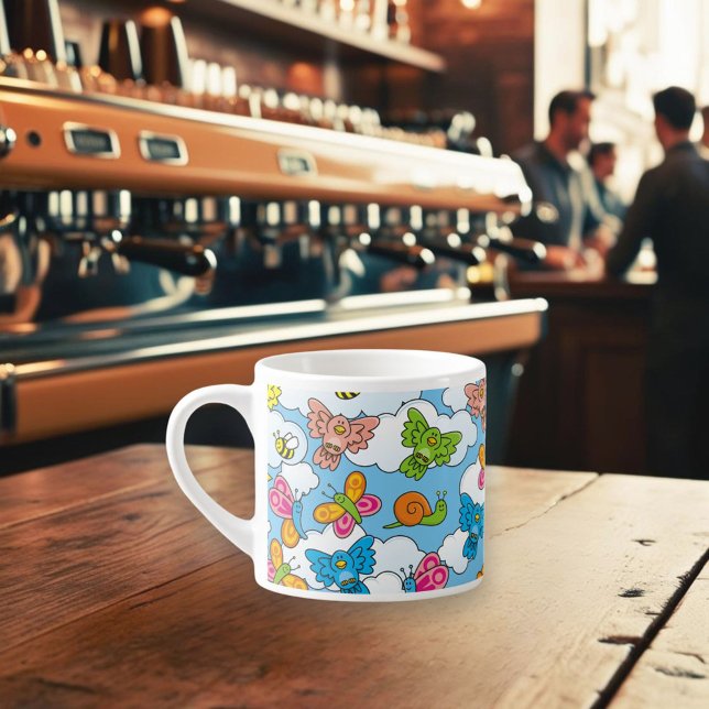 Tasse Expresso Bébé Animaux Arrière - plan (Créateur téléchargé)