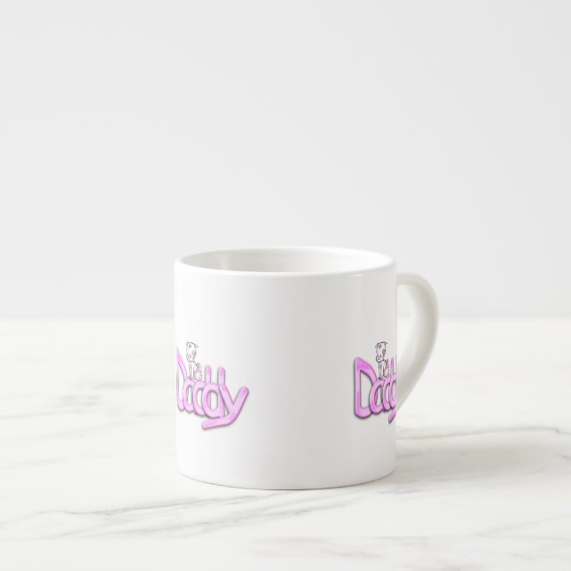 Tasse Expresso Bébé rose papa (Devant droit)