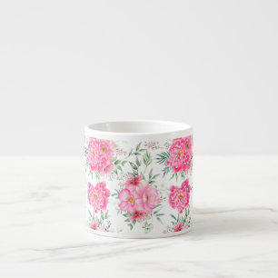 Tasse Expresso Belle Fleurs Aquarelle Motif Floral