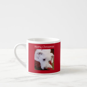 Tasse Expresso Belle neige blanc Chien Chien Chien Chien Noir Rou