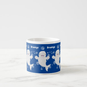 Tasse Expresso Béluga mignon bulles dessin de dessin animé