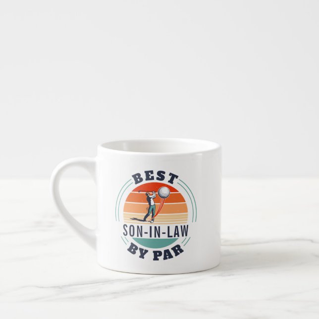 Tasse Expresso Best Son By Par Retro Custom Golf Lover (Gauche)