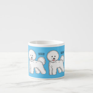 Tasse Expresso Bichon frise dog dessin animé