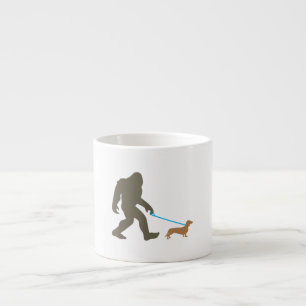 Tasse Expresso Bigfoot Walking Dachshund Sasquatch Doxie Chig Cad