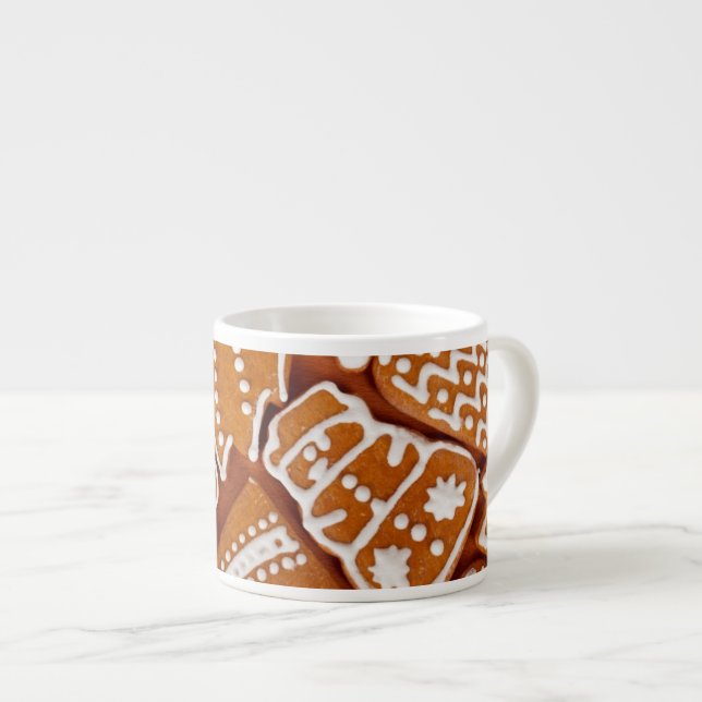 Tasse Expresso Biscuits en pain d'épices de Noël (Devant droit)