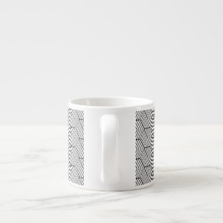 Tasse Expresso Black Pattern Line Cube Geometry Simple