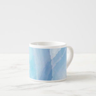 Tasse Expresso Bleu, abstrait, cool couleur de l'eau brosse art