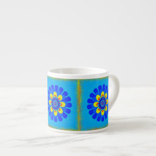 Tasse Expresso Bleu fleur