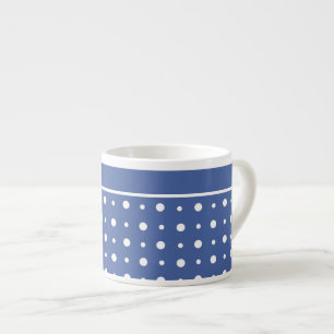 Tasse Expresso Bleu foncé Espresso, Pois élégants