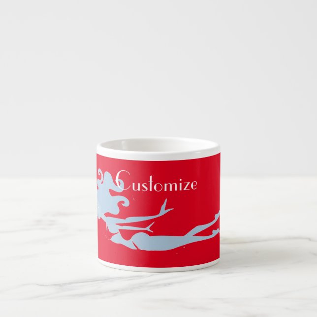 Tasse Expresso Bleu Mermaid Swimmer Thunder_Cove (Devant)