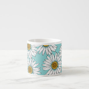 Tasse Expresso Bleu Vintage marguerite