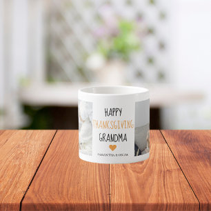 Tasse Expresso Bon thanksgiving photo Collage moderne grand-mère