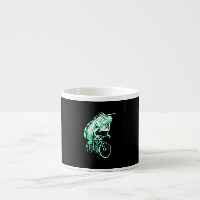 Tasse Expresso Bonheur d'Iguana à vélo (Devant)