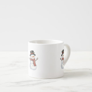 Tasse Expresso Bonhomme de neige heureux