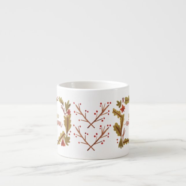 Tasse Expresso bonjour automne (Devant)