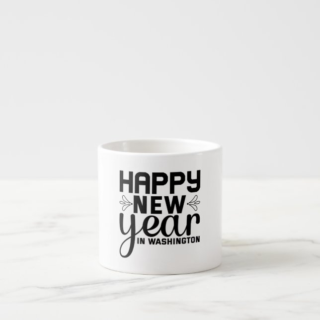 Tasse Expresso Bonne année à Washington-54688 (Devant)